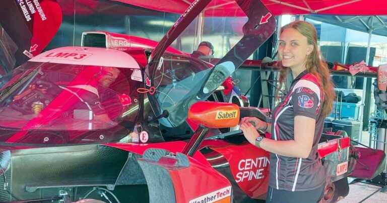 Jennea Katic in her race suit