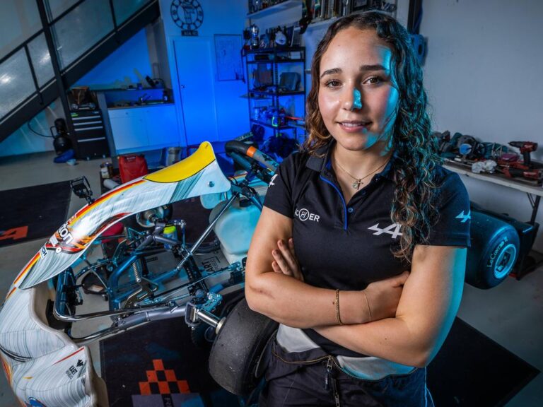 Aiva Anagnostiadis in her race suit