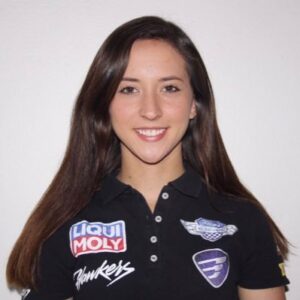 female motorcycle racer Savannah Woodward
