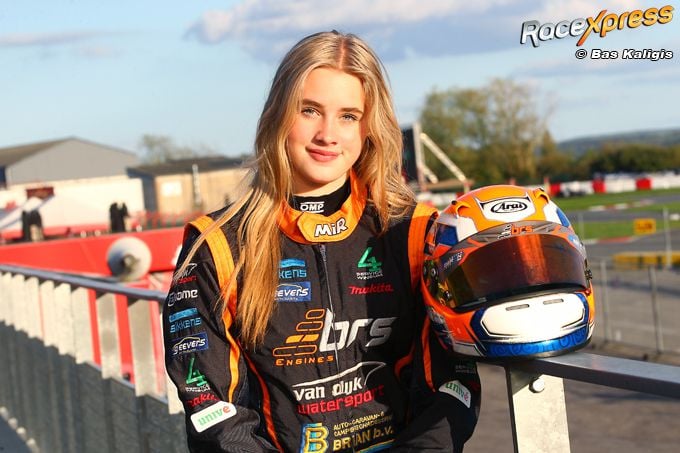 Annabelle Brian in her race suit