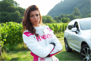 female WEC racer Erika Monforte