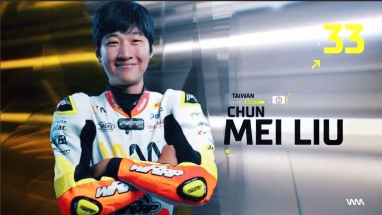 Chun Mei Liu in her race suit