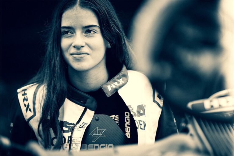 Jade Jacquet in her race suit