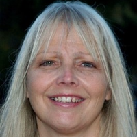 Susan Wade in her race suit