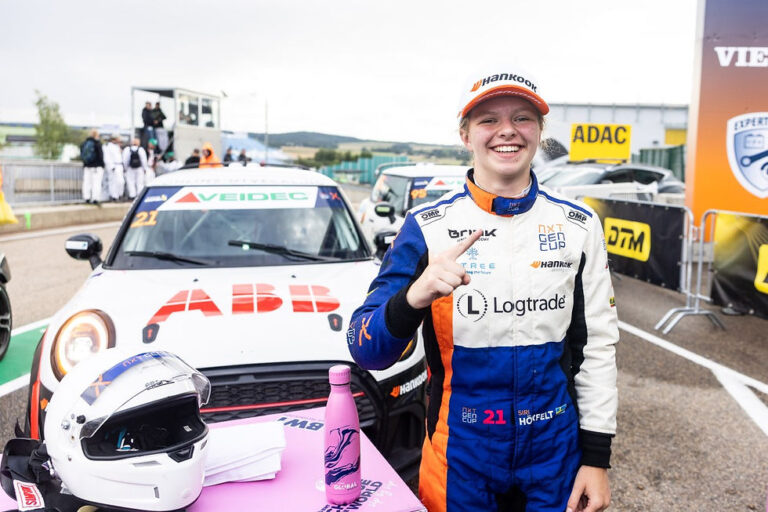 Siri Hökfelt in her race suit