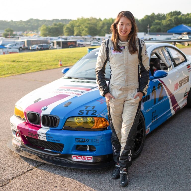 Christina Lam in her race suit