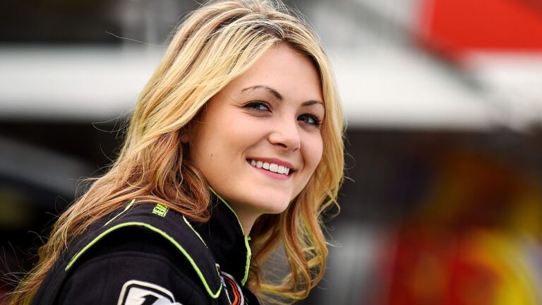 Nicole Behar in her race suit