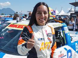 Valeria Aranda in her race suit
