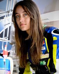 Elisa Gendron in her race suit