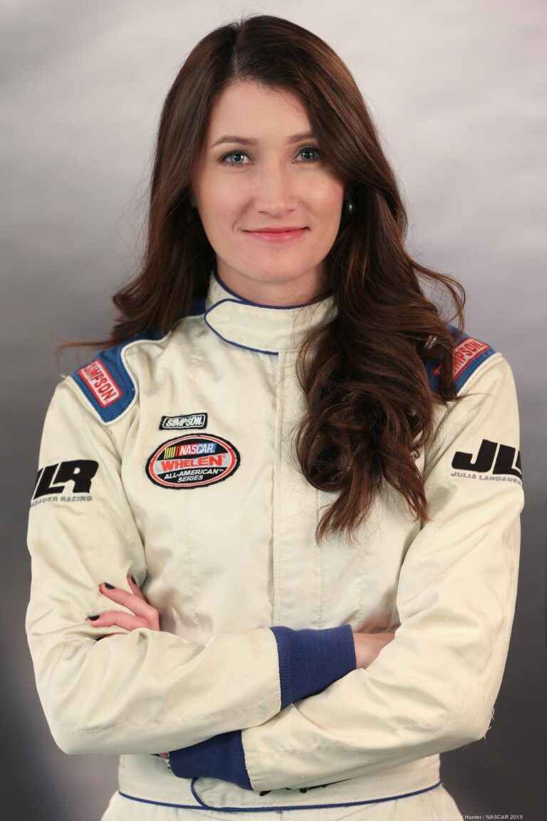 Julia Landauer in her race suit