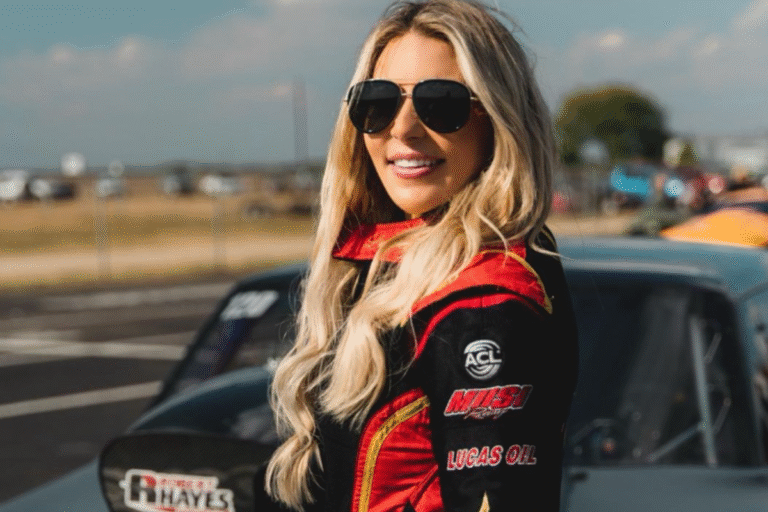 Lizzy Musi in her race suit