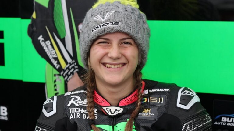 Denise Dal Zotto in her race suit