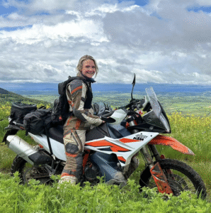 female motorcycle racer Stephanie Rowe