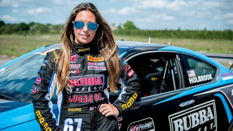 Shea Holbrook in her race suit