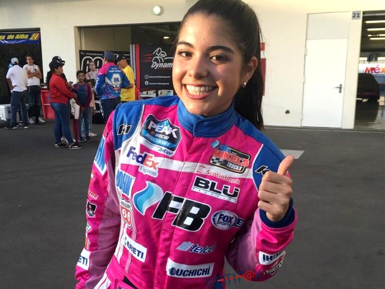 Regina Sirvent in her race suit
