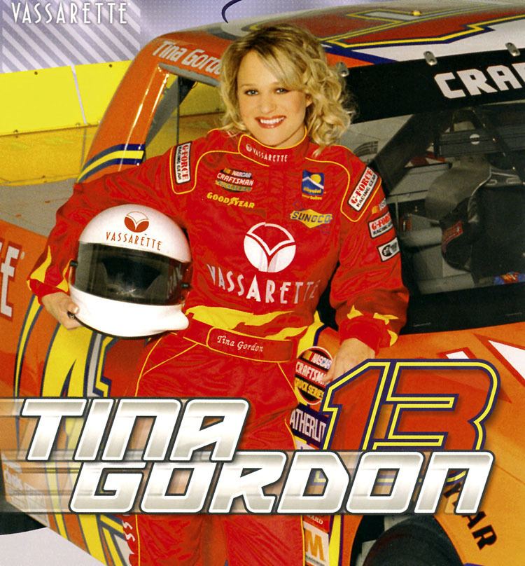 Tina Gordon in her race suit