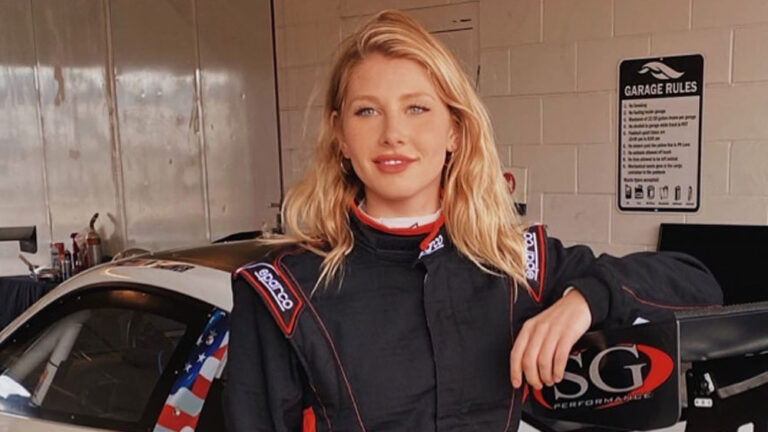 Alexandra Hainer in her race suit