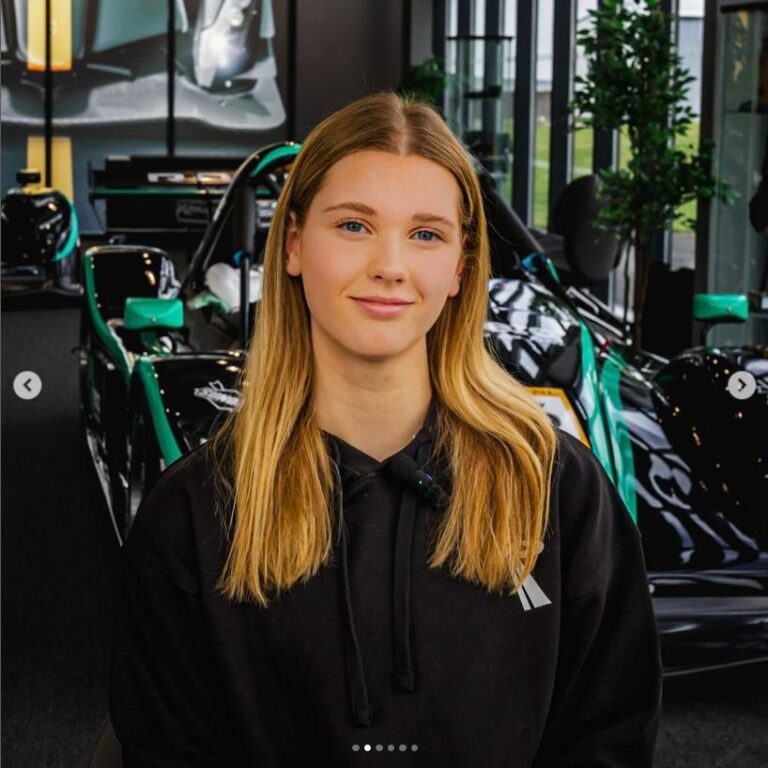 Rachel Robertson in her race suit