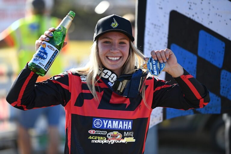 Lachlan Turner in her race suit