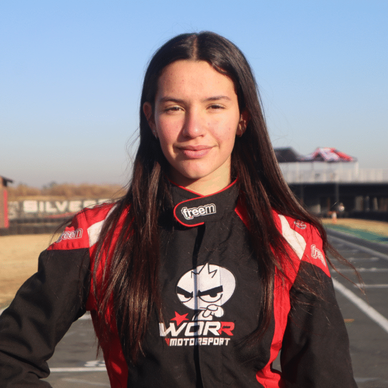 Gianna Pascoal in her race suit