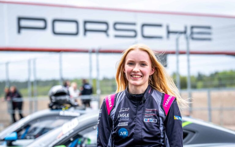 Lærke Rønn in her race suit