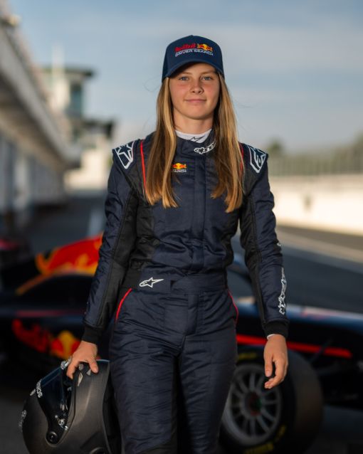 Chiara Battig in her race suit