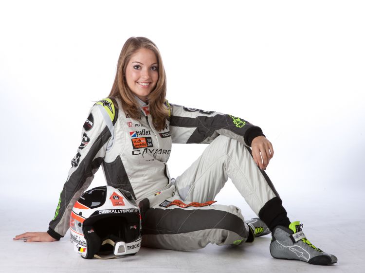 Justine Demeestere in her race suit