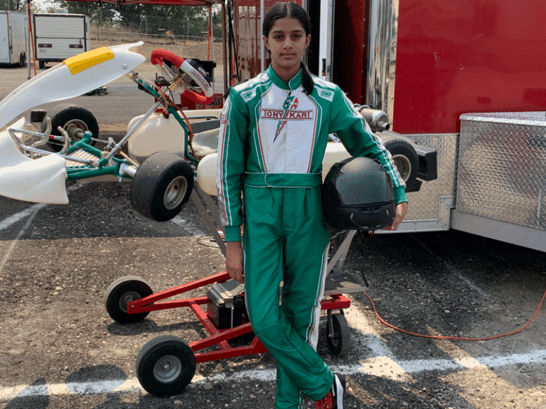 Yana Kapoor in her race suit