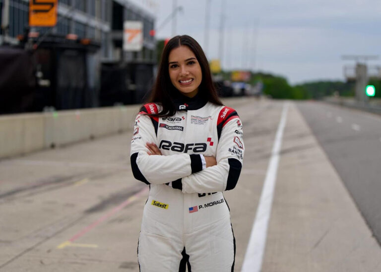 Paige Victoria Morales in her race suit