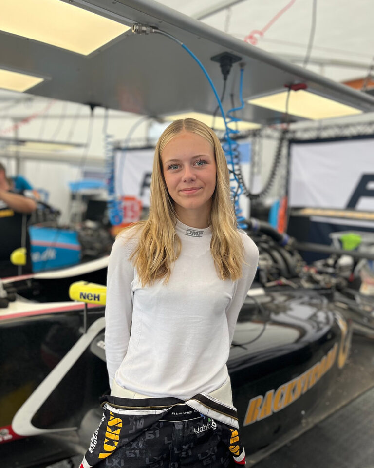Alexia Danielsson in her race suit