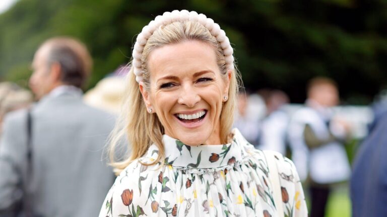 Gabby Logan in her race suit