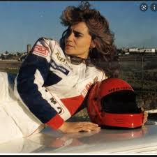 Regina Calderoni in her race suit