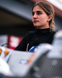 Anastasia Gerasis in her race suit