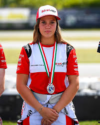 Zoe Florescu Potolea in her race suit