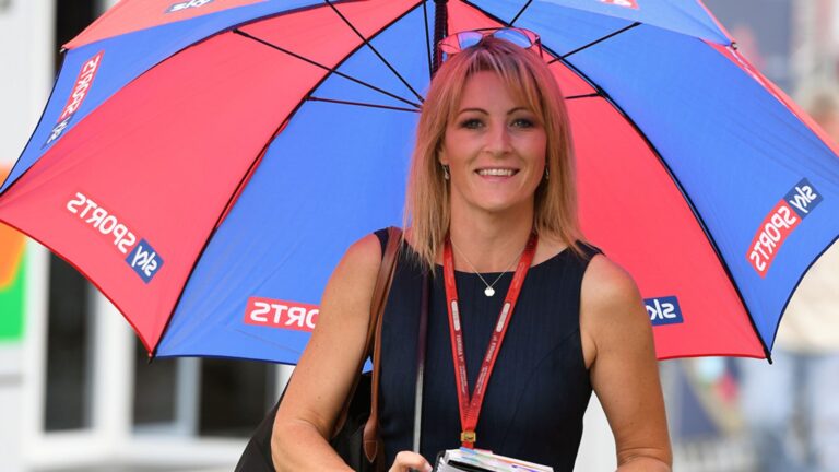 Rachel Brookes in her race suit