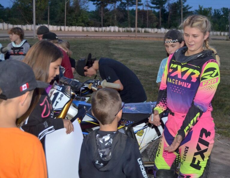 Taia Little in her race suit